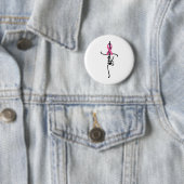 Cross Warrior Survivor Pink Ribbon borstkanker Ronde Button 5,7 Cm (In situ)