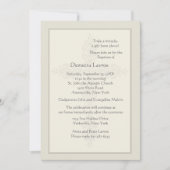 Cross Watermark Ecru religieuze uitnodiging (Voorkant)