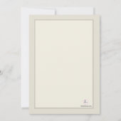 Cross Watermark Ecru religieuze uitnodiging (Achterkant)