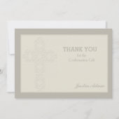 Cross Watermark Religieuze Dank je Notecard Bedankkaart (Voorkant)