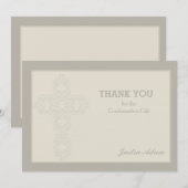 Cross Watermark Religieuze Dank je Notecard Bedankkaart (Voorkant / Achterkant)