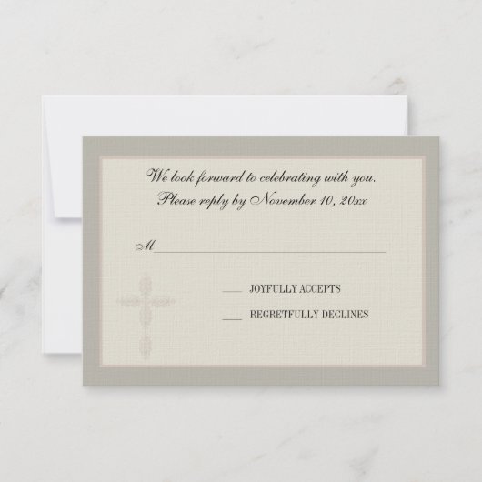 Cross-Watermark Religieuze Responskaart Kaart (Voorkant)