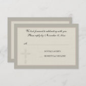 Cross-Watermark Religieuze Responskaart Kaart (Voorkant / Achterkant)