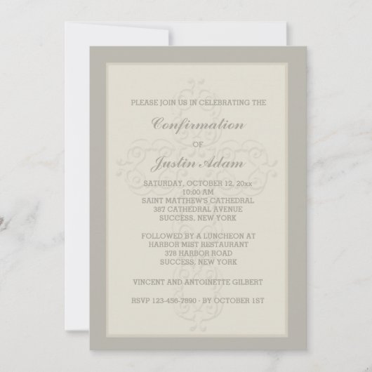 Cross Watermark Religieuze uitnodiging (Voorkant)