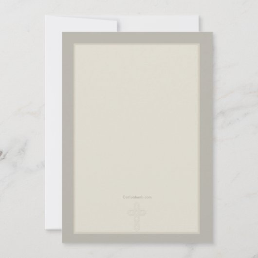 Cross Watermark Religieuze uitnodiging (Achterkant)