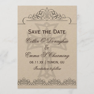 Cross Weddenschap Opslaan datumkaarten Save The Date