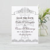 Cross Weddenschap Opslaan datumkaarten Save The Date (Staand voorkant)