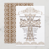 Cross Wedding Invitaties Kaart (Voorkant / Achterkant)