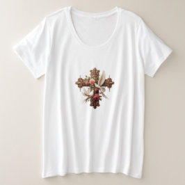 Cross with Doves - Christian Faith Inspiron D Grote Maat T-shirt
