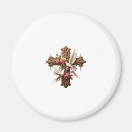 Cross with Doves - Christian Faith Inspiron D Magneet
