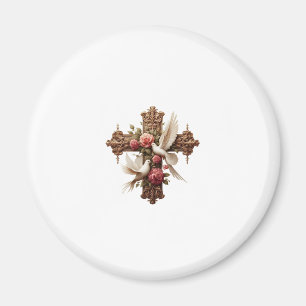 Cross with Doves - Christian Faith Inspiron D Magneet