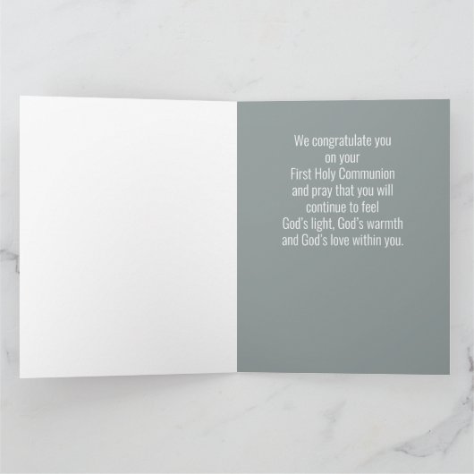 Cross Wreate First Communie Kaart (Binnen)