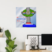 Cross & Wreated - Memorial Day Poster (Thuiskantoor)