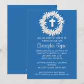 Cross Wreater Baby Boy Baptism Inname Kaart (Voorkant / Achterkant)