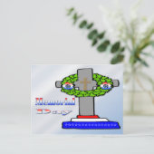 Cross & Wreath - Memorial Day Briefkaart (Staand voorkant)