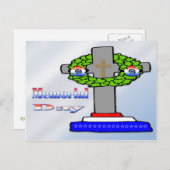 Cross & Wreath - Memorial Day Briefkaart (Voorkant / Achterkant)