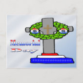 Cross & Wreath - Memorial Day Briefkaart (Voorkant)