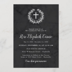 Cross & Wreath - Viering van het leven Kaart