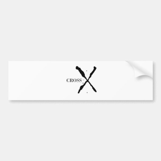 Cross-X producten Bumpersticker (Voorkant)