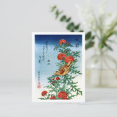 Crossbill & Thistle Hokusai Japanese Fine Art Briefkaart (Staand voorkant)