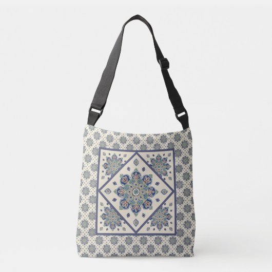CrossBody Bag met blauwe en groene medailles Crossbody Tas (Voorkant)
