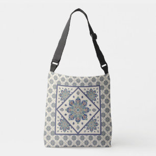 CrossBody Bag met blauwe en groene medailles Tas