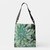 Crossbody handtas - vetplanten Print (Achterkant)