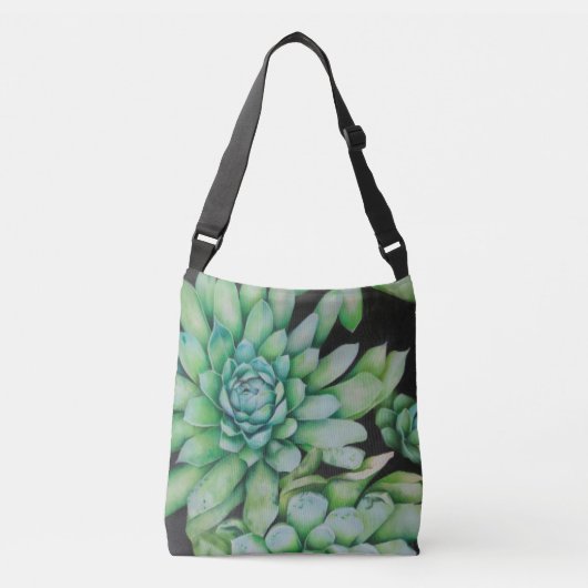 Crossbody handtas - vetplanten Print (Voorkant)
