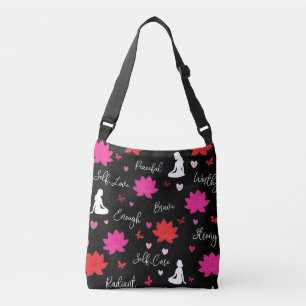 Crossbody-tas   Lotus bloemige Zelfliefde Design Crossbody Tas