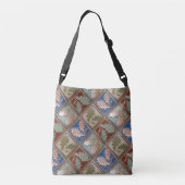 Crossbody tas met eikenblad tegels (Achterkant)