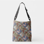 Crossbody tas met eikenblad tegels (Voorkant)