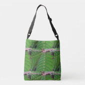Crossbody tas met elegant groen blad (Achterkant)