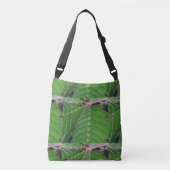 Crossbody tas met elegant groen blad (Voorkant)