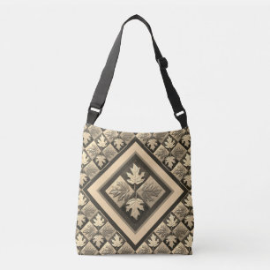 Crossbody tas met esdoorn blad patroon