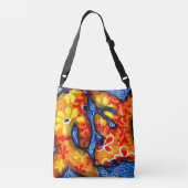 Crossbody Tas Purse - Koi Fish Abstracte kunst (Achterkant)