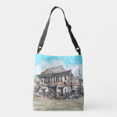 Crossbody tassen Architectonisch geschilderde idee (Achterkant)