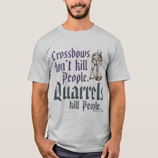 Crossbogen doden geen mensen t-shirt (Voorkant)