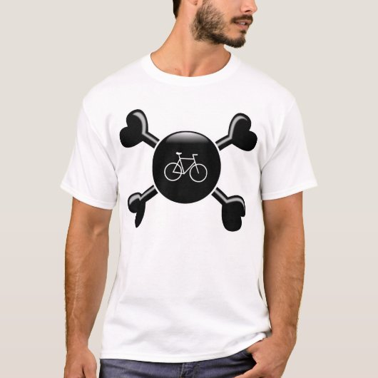 Crossbones Bicycling T-shirt (Voorkant)