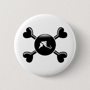 Crossbones Field Hockey Ronde Button 5,7 Cm