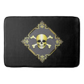 Crossbones/Jolly Roger/Pirate/gold/zwart Badmat (Voorkant)