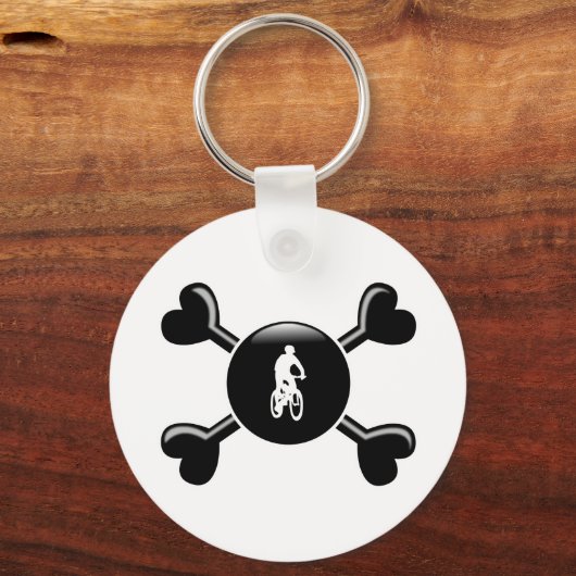 Crossbones Mountain Biking Sleutelhanger (Voorkant)