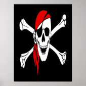  Crossbones Pirate in het Zee Poster (Voorkant)