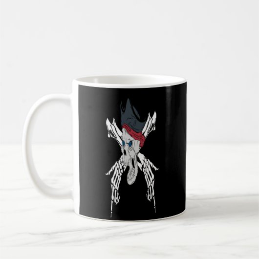  Crossbones Pirate Koffiemok (Links)