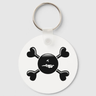 Crossbones Skydiving Sleutelhanger