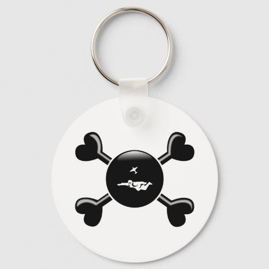 Crossbones Skydiving Sleutelhanger (Voorkant)