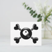 Crossbones Tennis Briefkaart (Staand voorkant)
