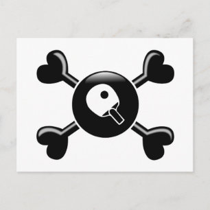 Crossbones Tennis Briefkaart