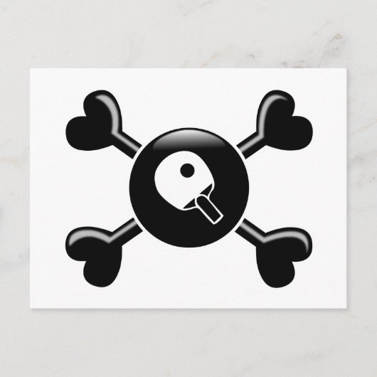Crossbones Tennis Briefkaart (Voorkant)