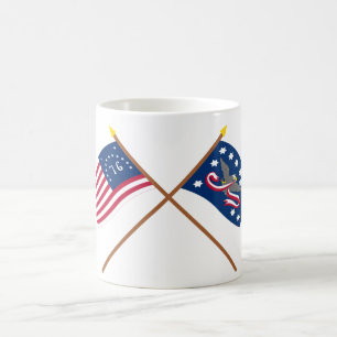 Crossed Bennington en Whiskey Rebellion Flags Koffiemok