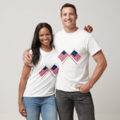 Crossed Betsy Ross en Bennington Flags T-shirt (Unisex)